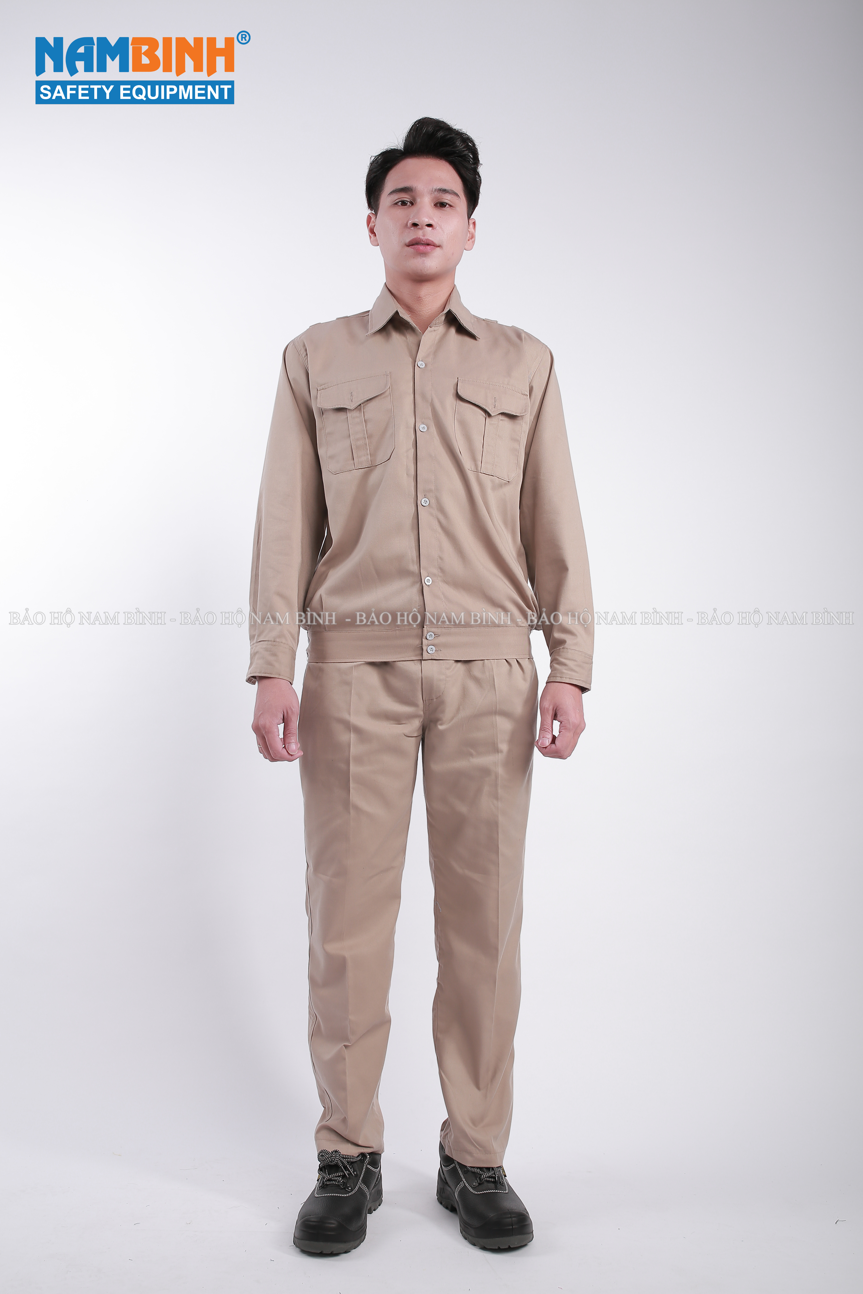 Quần Áo Kaki Nam Định May Sẵn - Mầu Ghi Đất