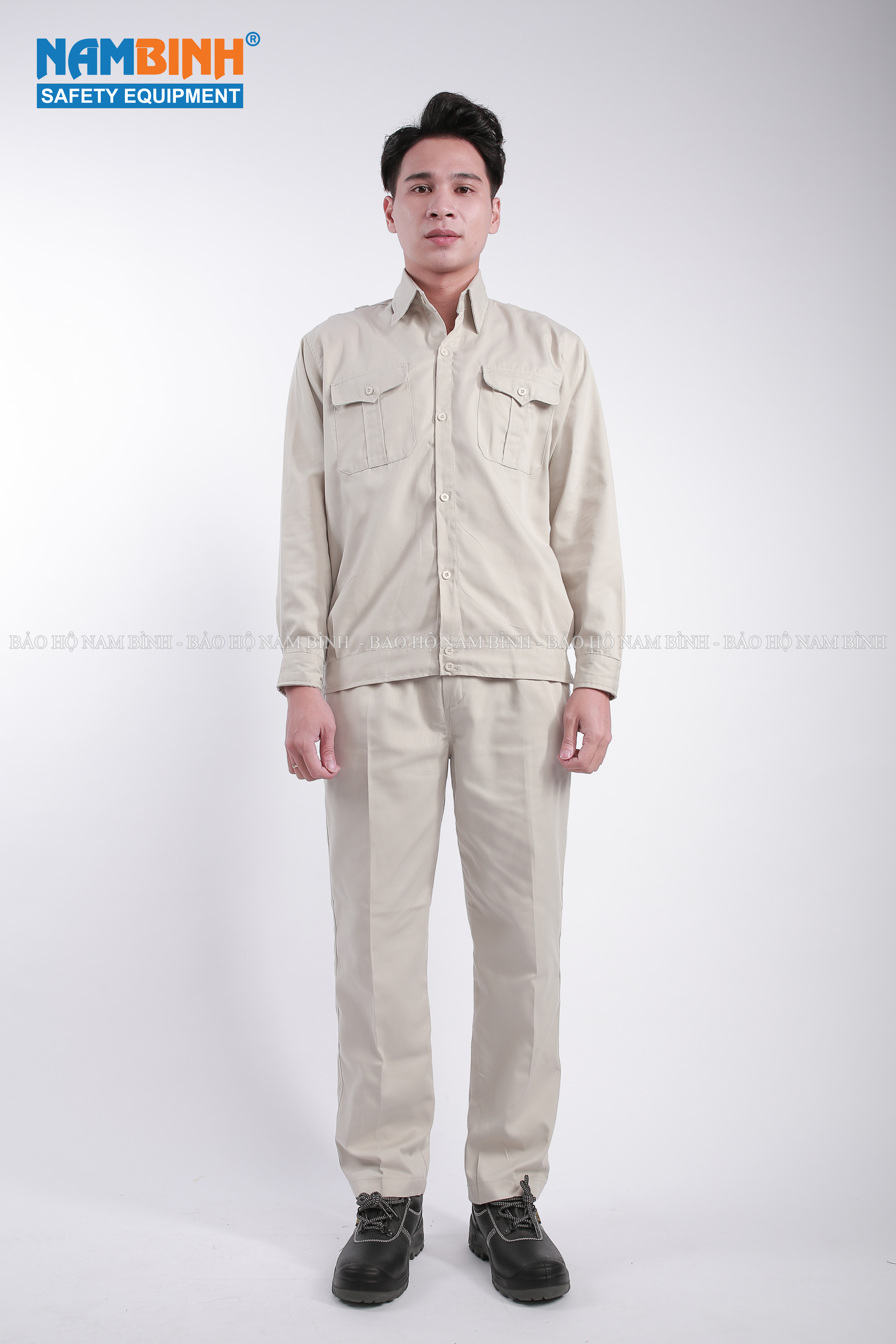 Quần Áo Kaki Nam Định May Sẵn - Mầu Ghi Sáng
